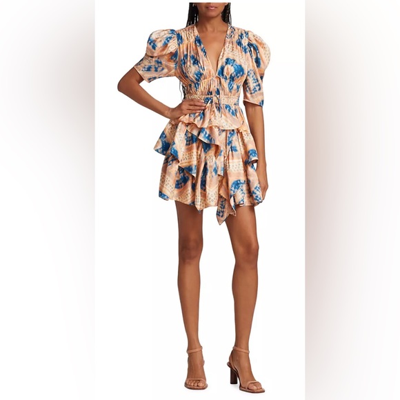 Ulla Johnson Dresses & Skirts - NWT ULLA JOHNSON Zita Silk Ruffled Minidress Size 8 Color: Fossil; 100% Silk